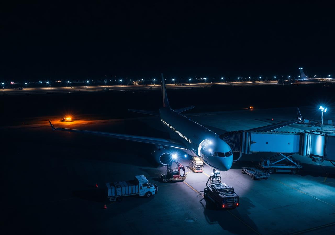 Carga aérea a ser embarcada